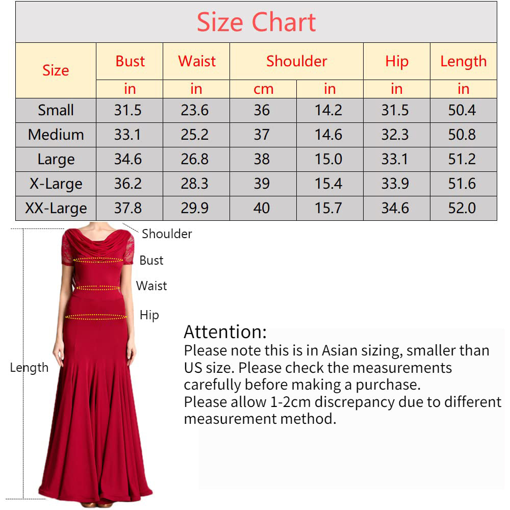YM YOUMU Women Ballroom Dance Dress Modern Tango Lace Mesh Sleeve Dancewear