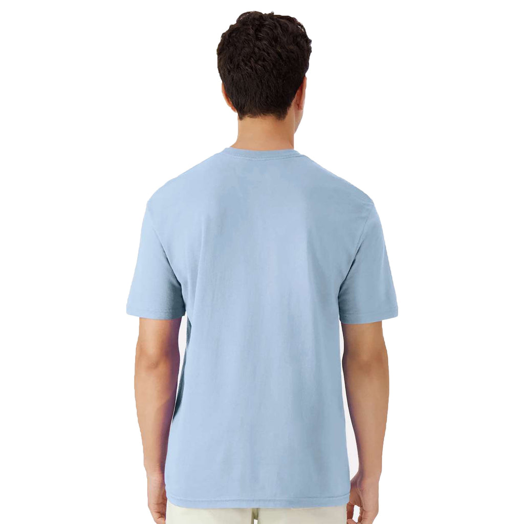Gildan Light Cotton Short Sleeve T-Shirt, Modern Classic Fit Crewneck Tee for Men, Light Blue, M