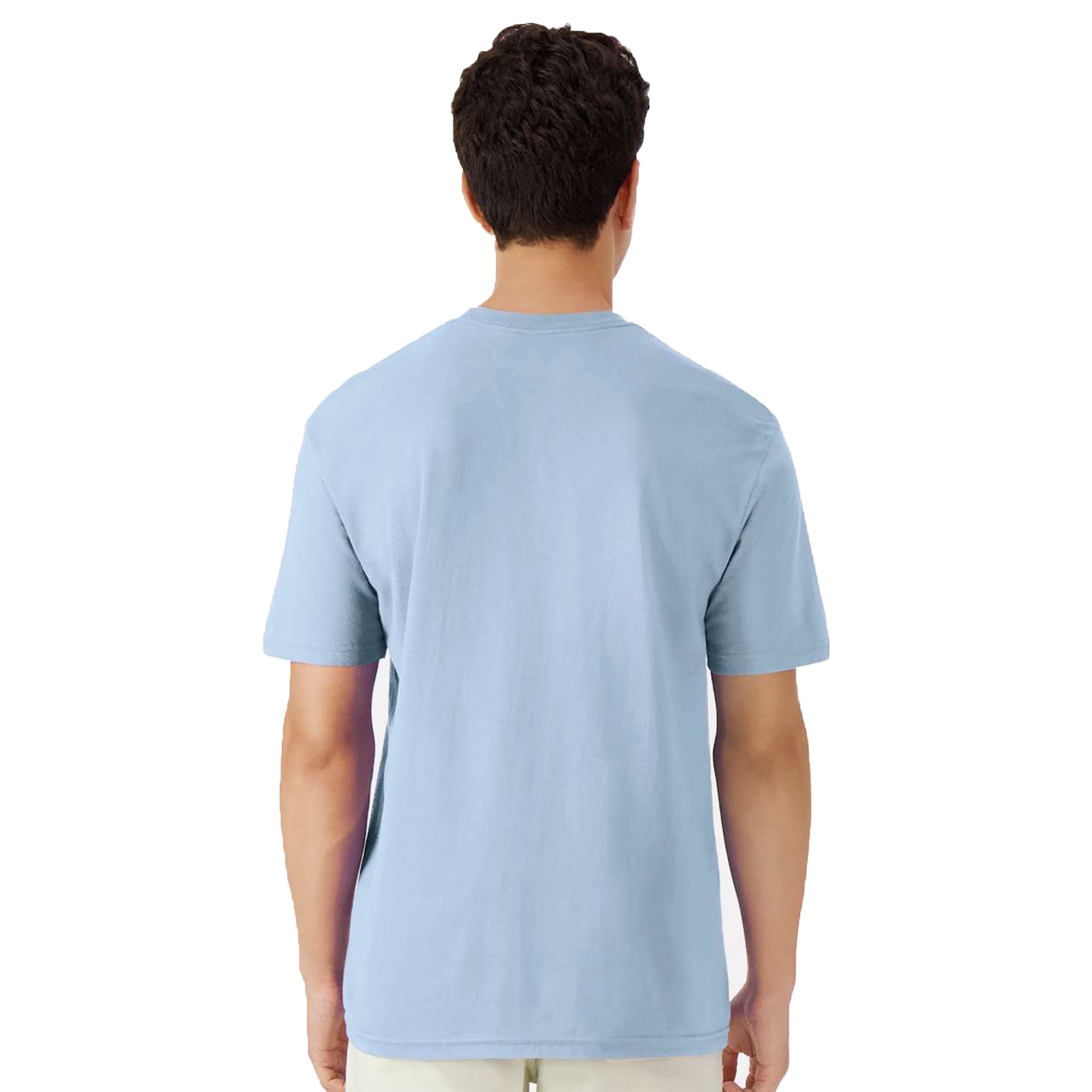 Gildan Light Cotton Short Sleeve T-Shirt, Modern Classic Fit Crewneck Tee for Men, Light Blue, M