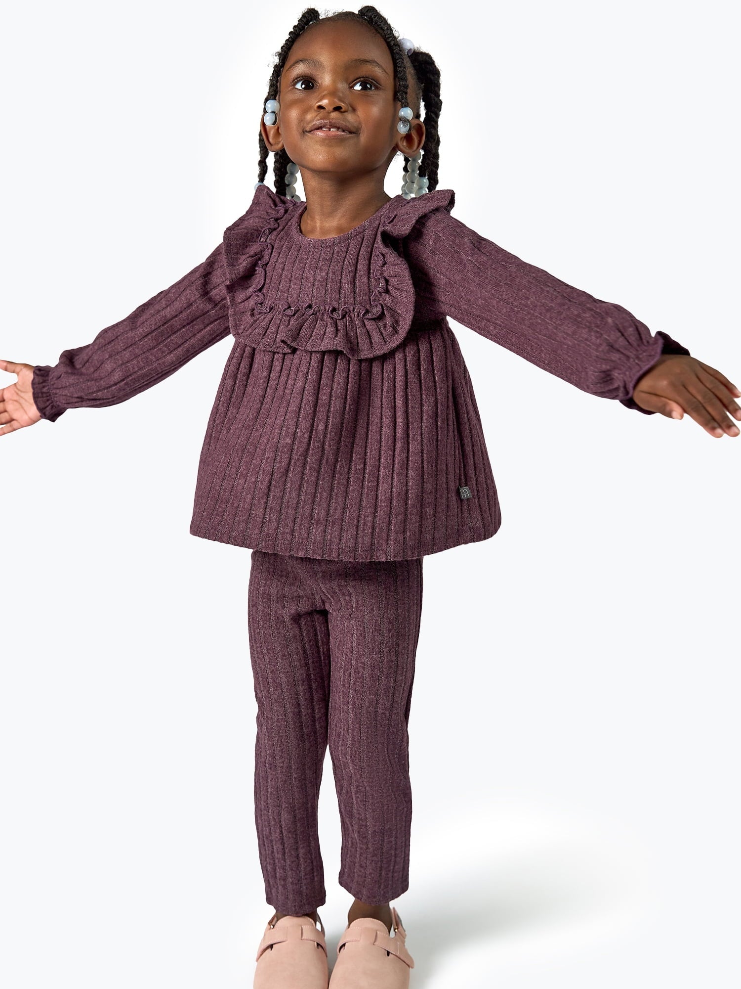 Modern Moments by Gerber Toddler Girl Ruffle Top and Pant Set, Sizes 12M-5T