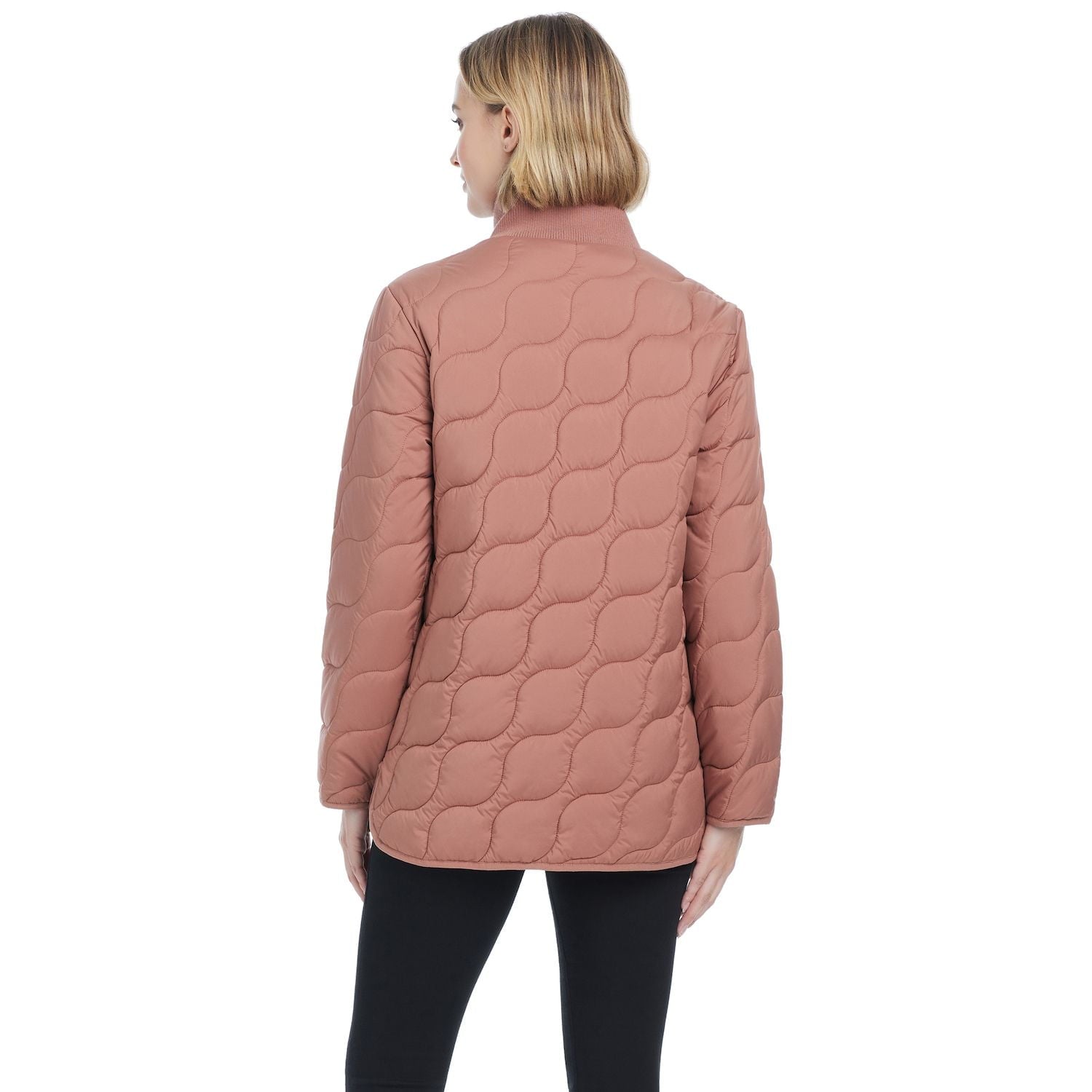 Women's Modern Supply by Sanctuary Rib Knit Puffer Jacket Color: Coffee Bean Size: MEDIUM