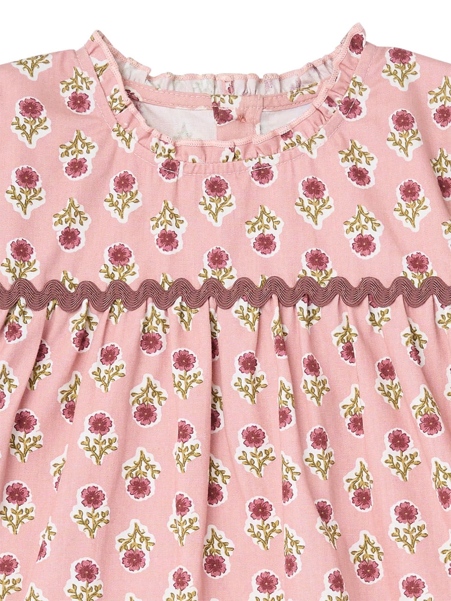 Modern Moments by Gerber Toddler Girl Tiered Dress with Ric Rac, Sizes 12M-5T