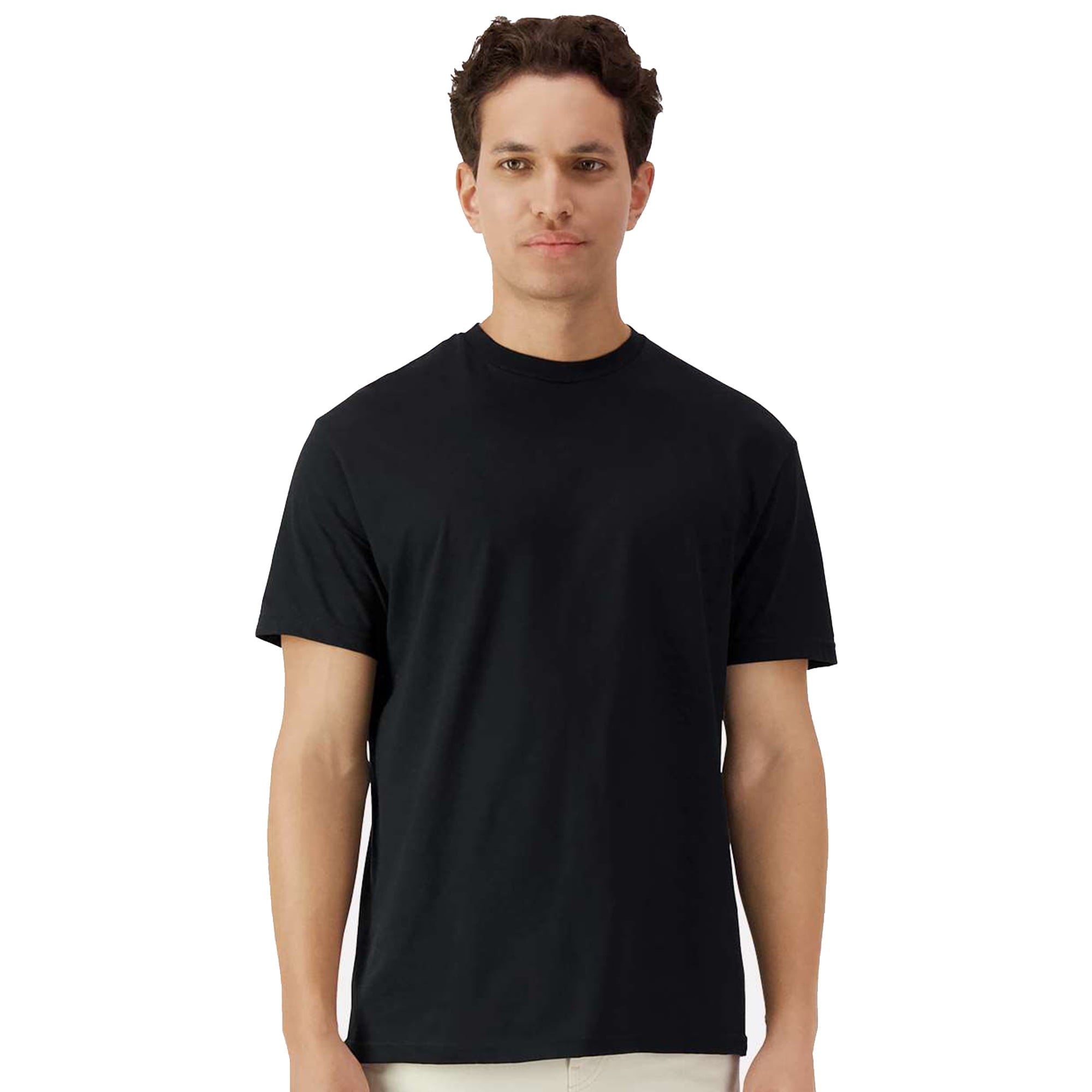 Gildan Light Cotton Short Sleeve T-Shirt, Modern Classic Fit Crewneck Tee for Men, Light Blue, M