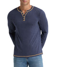 Iceglad Mens Henley Shirts Long Sleeve T Shirt Fashion Casual Slim V Neck Shirts