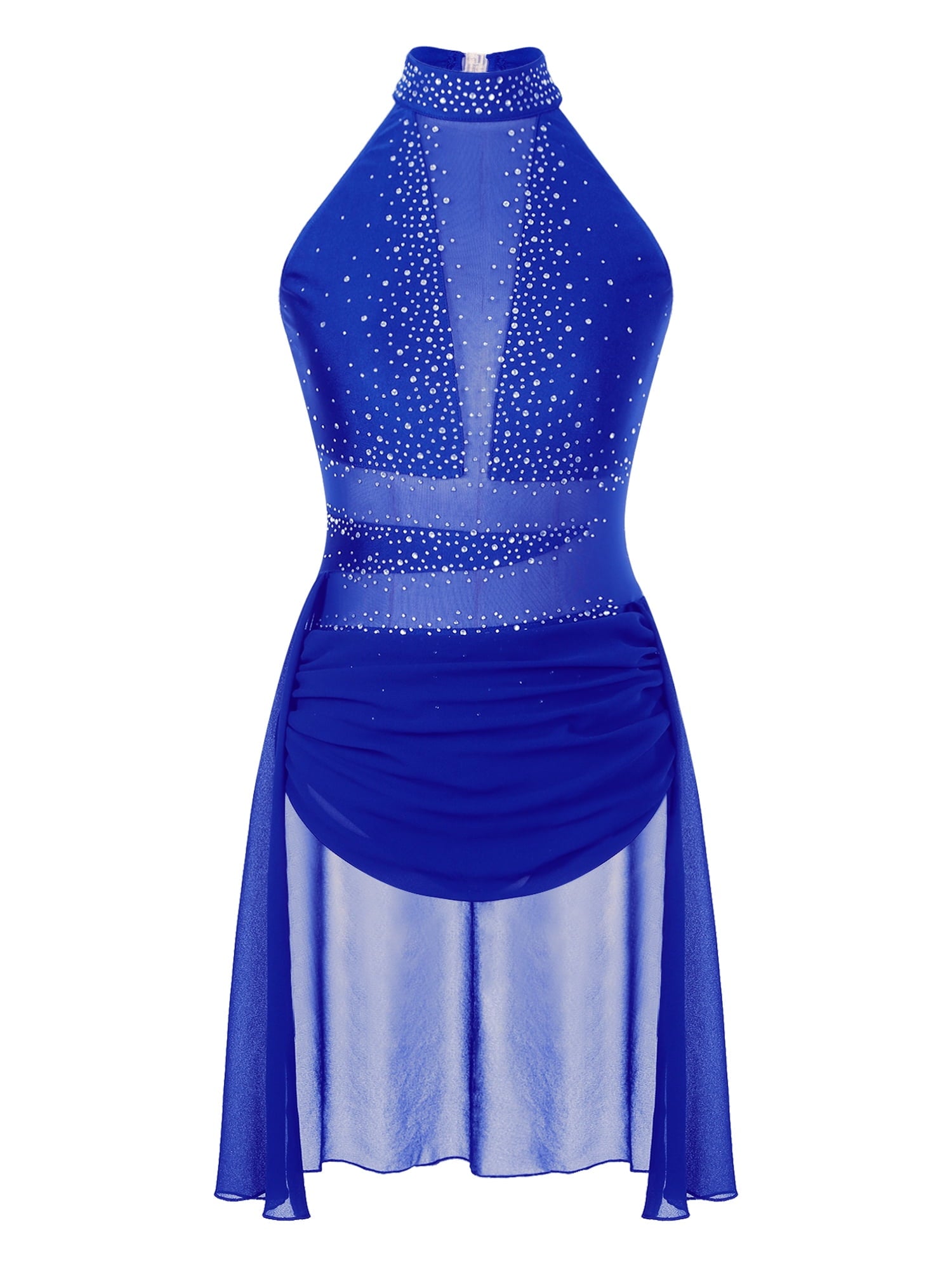 MSemis Women's Lyrical Dance Costume Modern Contemporary Dance Dress Dusty Pink S