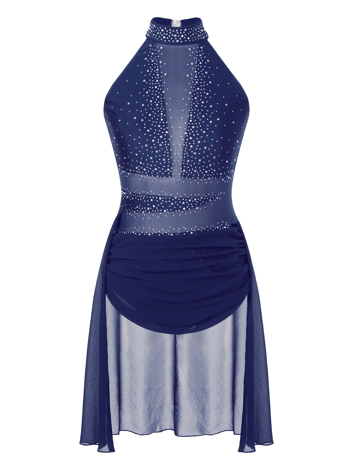 MSemis Women's Lyrical Dance Costume Modern Contemporary Dance Dress Dusty Pink S