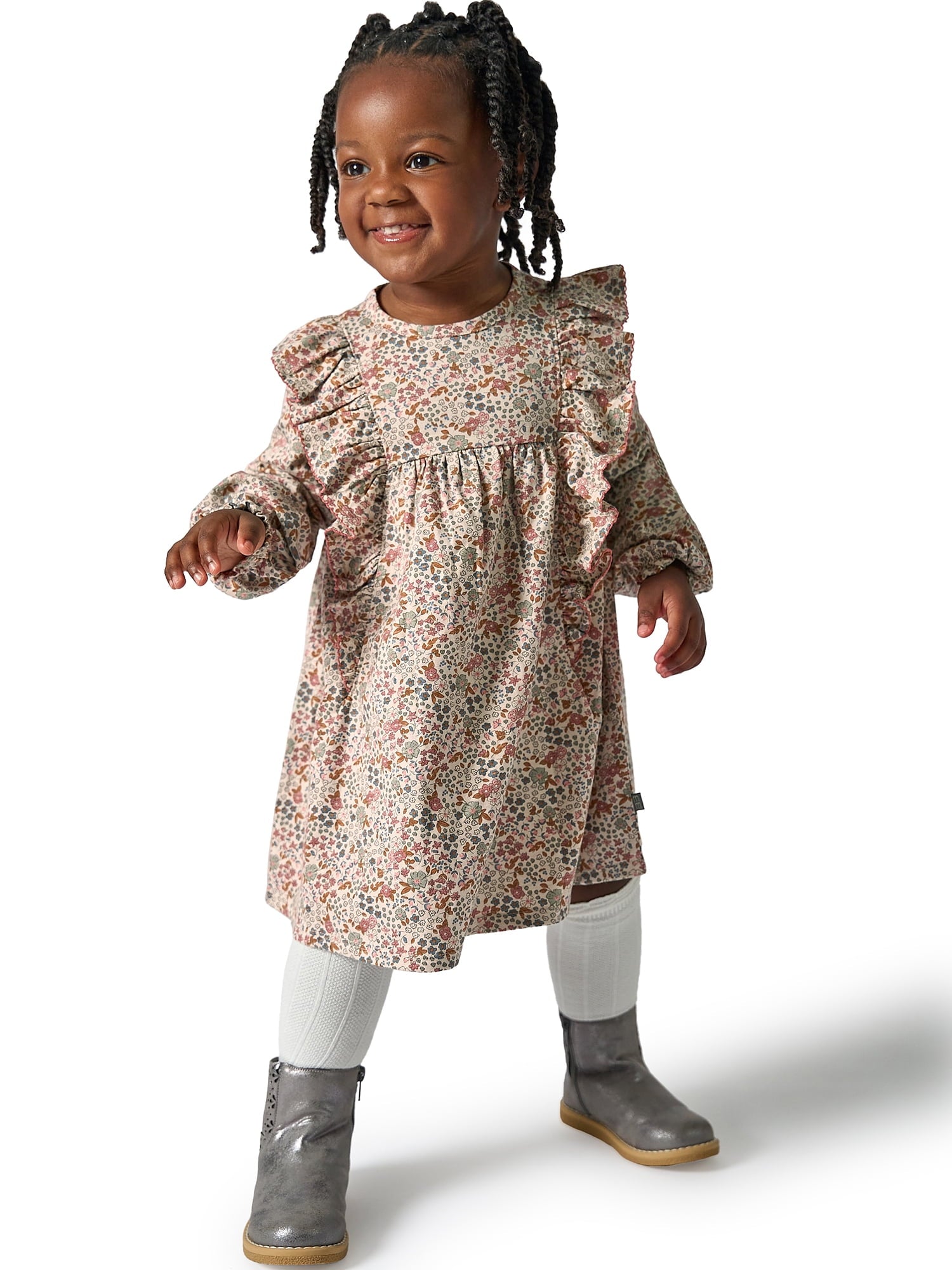 Modern Moments by Gerber Toddler Girl Tiered Dress with Ric Rac, Sizes 12M-5T