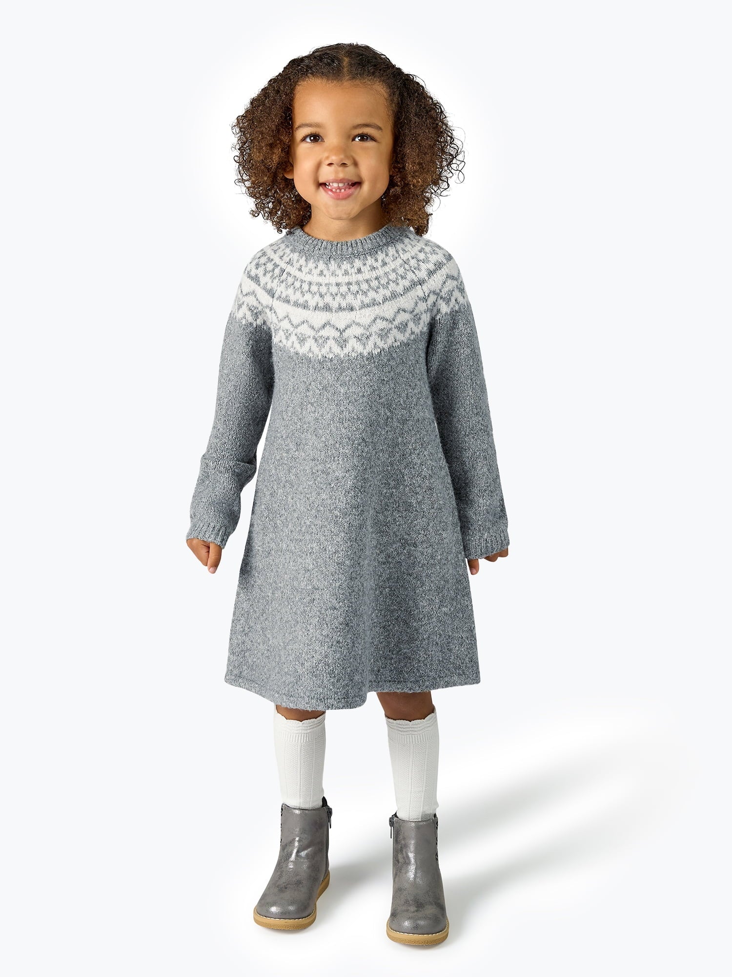 Modern Moments by Gerber Toddler Girl Ruffle Dress with Collar, Sizes 12M-5T