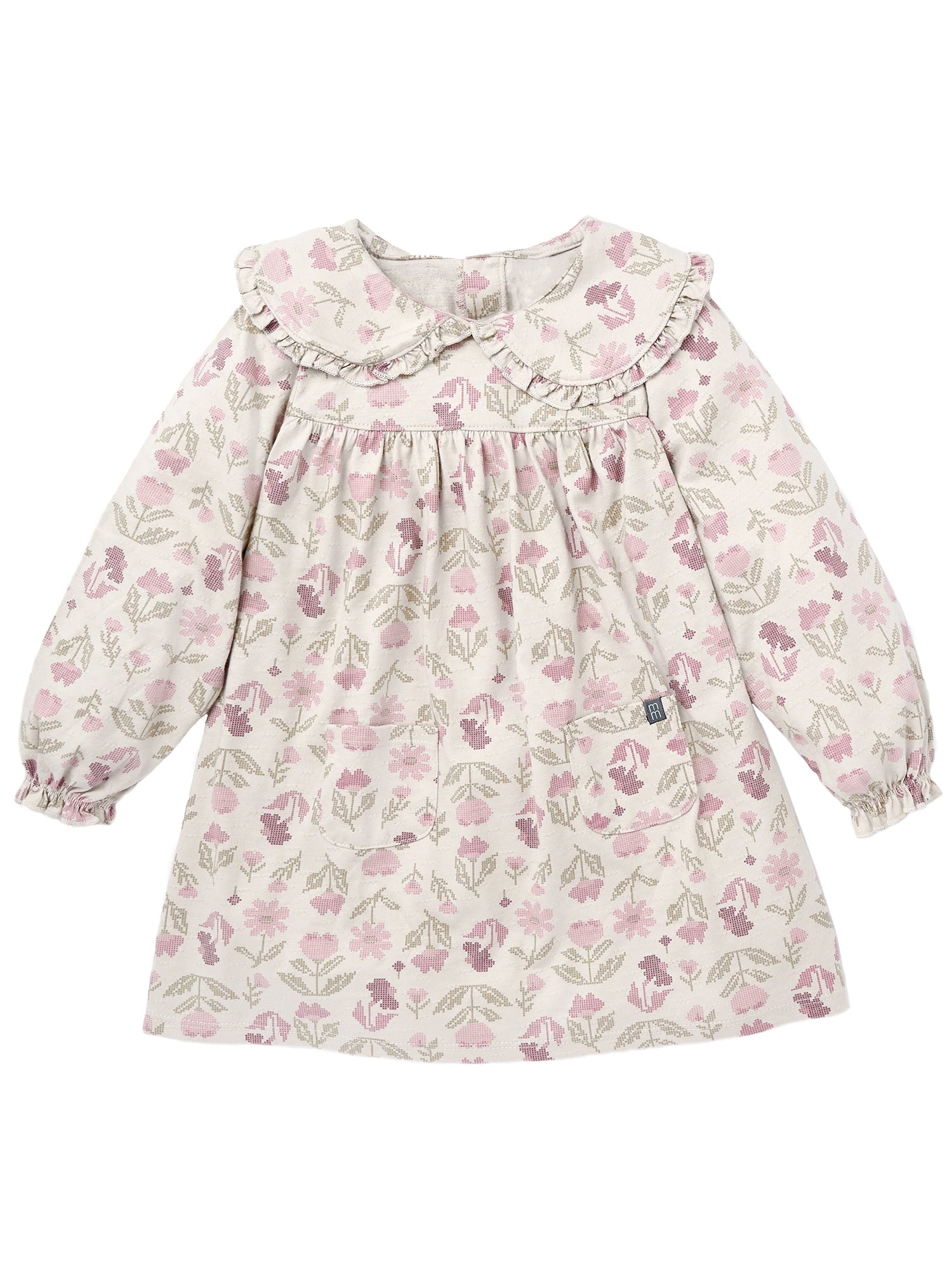 Modern Moments by Gerber Toddler Girl Ruffle Dress with Collar, Sizes 12M-5T