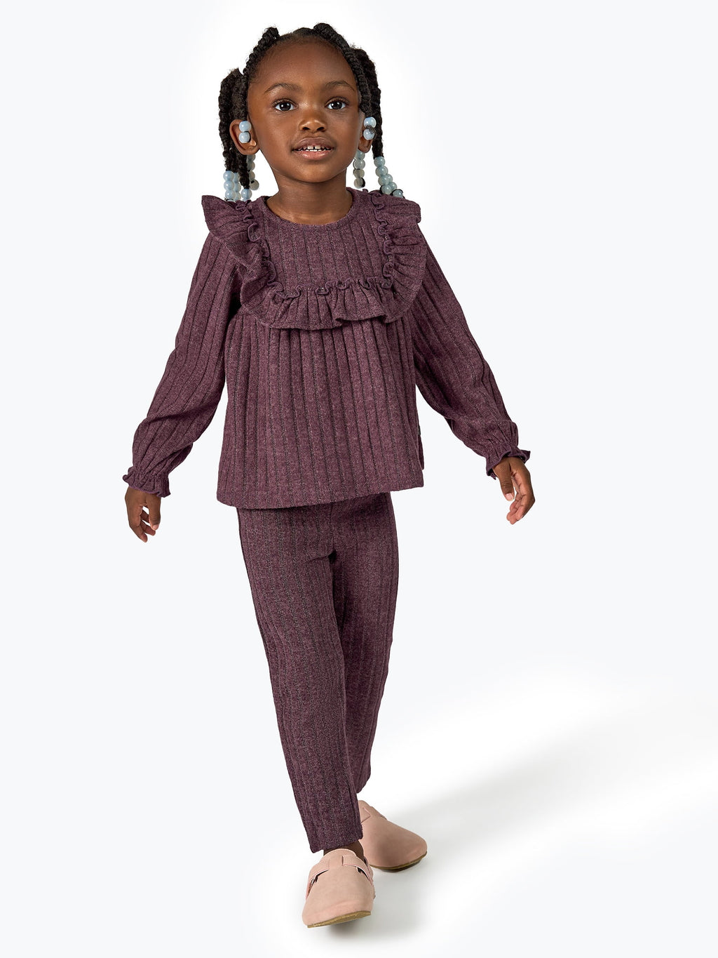 Modern Moments by Gerber Toddler Girl Ruffle Top and Pant Set, Sizes 12M-5T