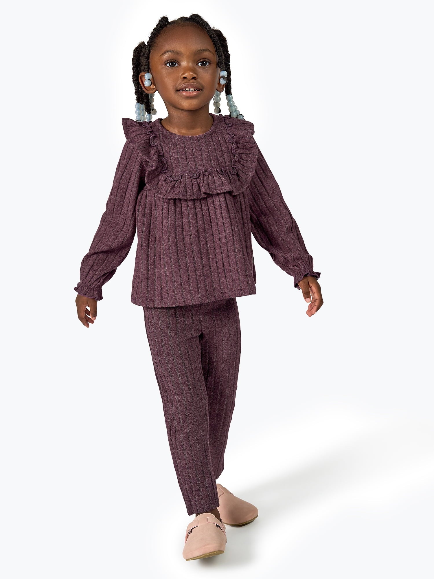 Modern Moments by Gerber Toddler Girl Ruffle Top and Pant Set, Sizes 12M-5T