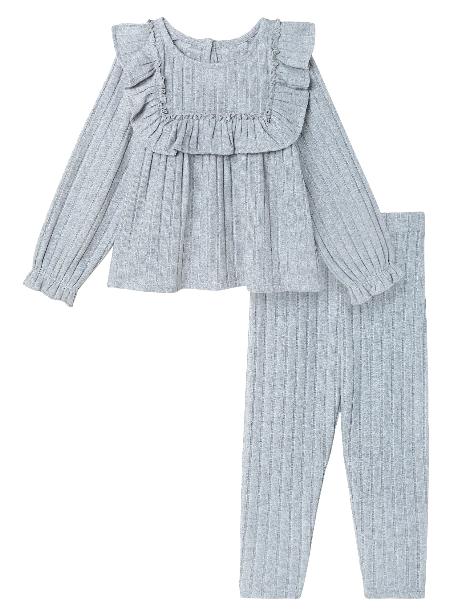 Modern Moments by Gerber Toddler Girl Ruffle Top and Pant Set, Sizes 12M-5T