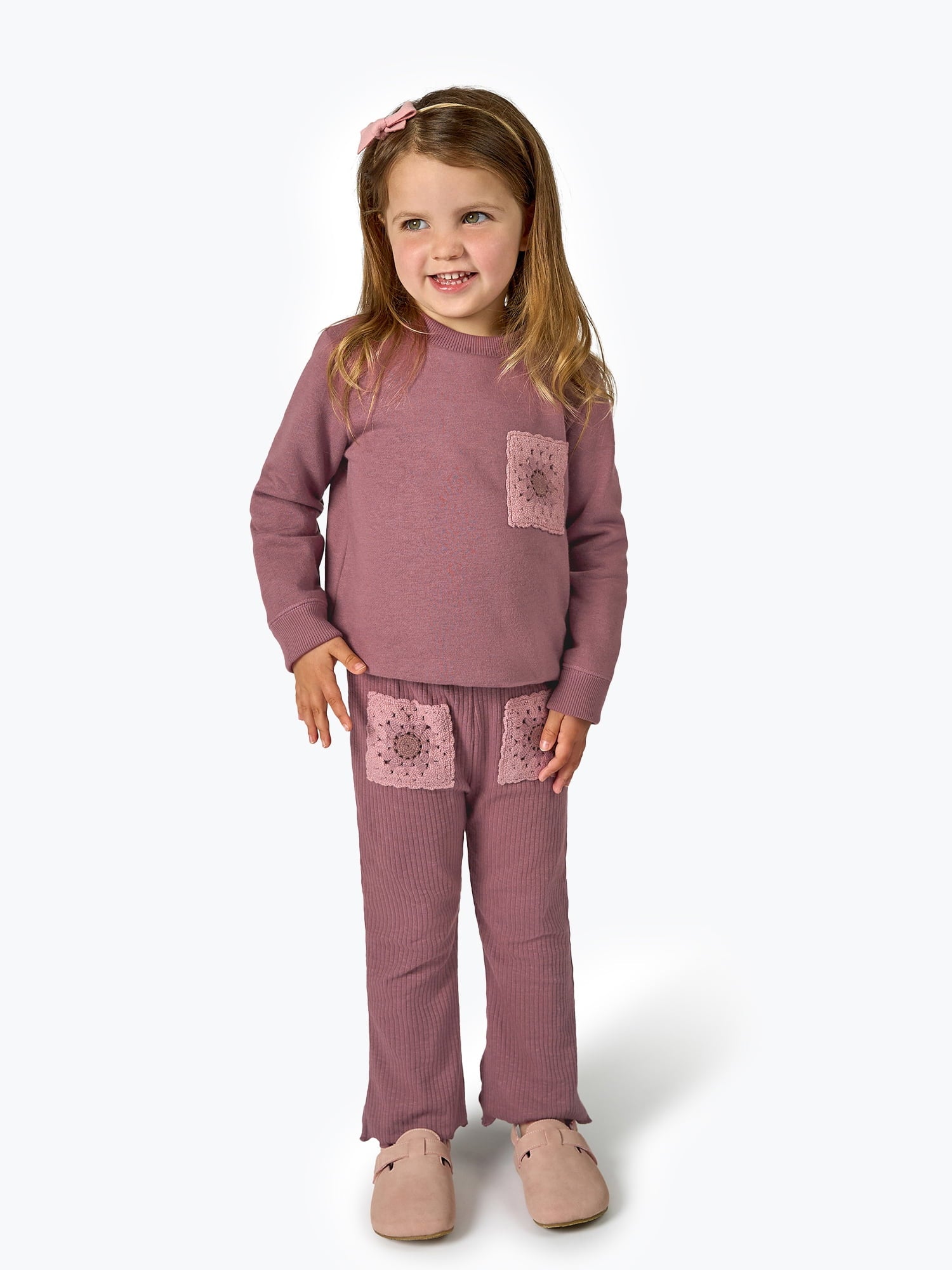 Modern Moments by Gerber Toddler Girl Ruffle Top and Pant Set, Sizes 12M-5T