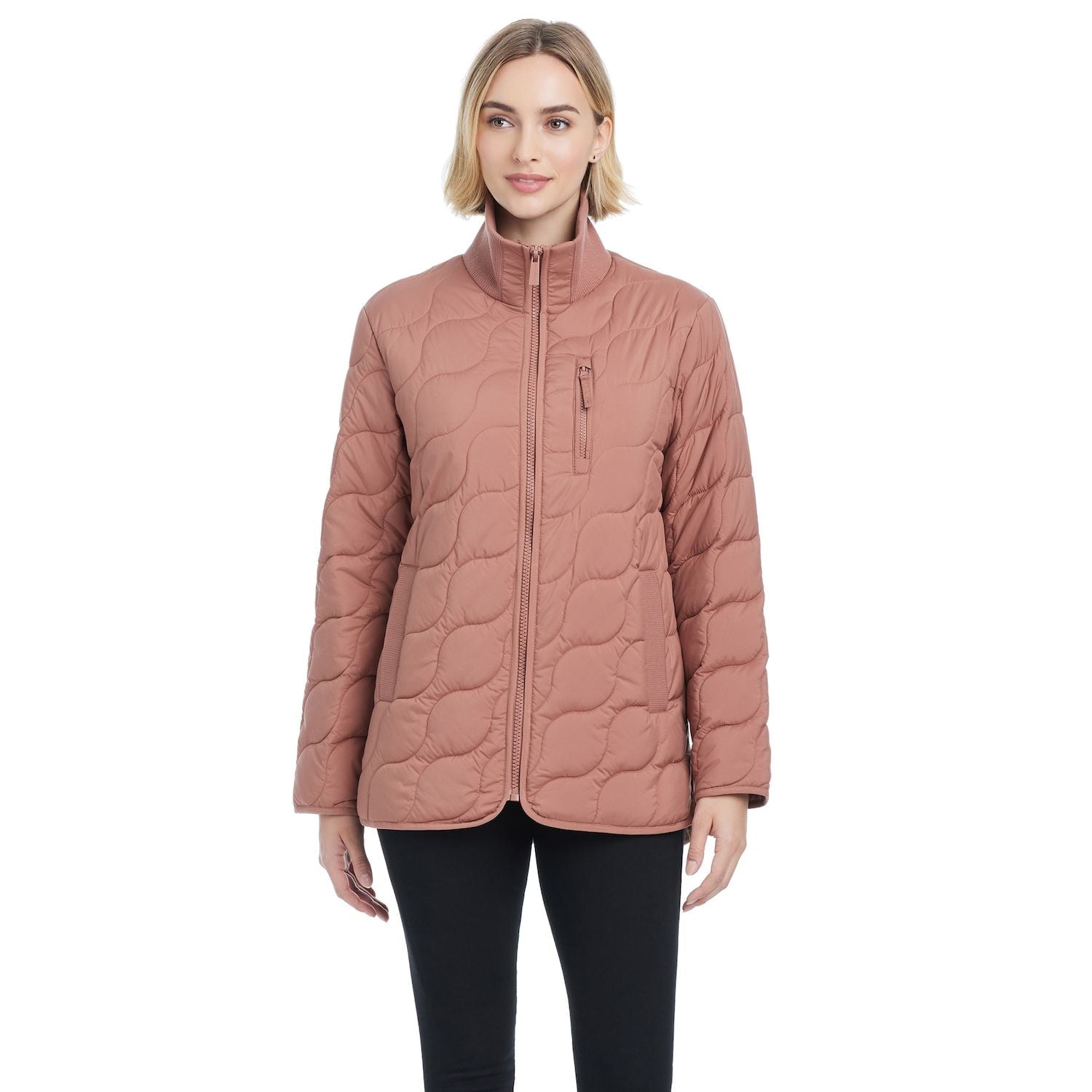 Women's Modern Supply by Sanctuary Rib Knit Puffer Jacket Color: Coffee Bean Size: MEDIUM
