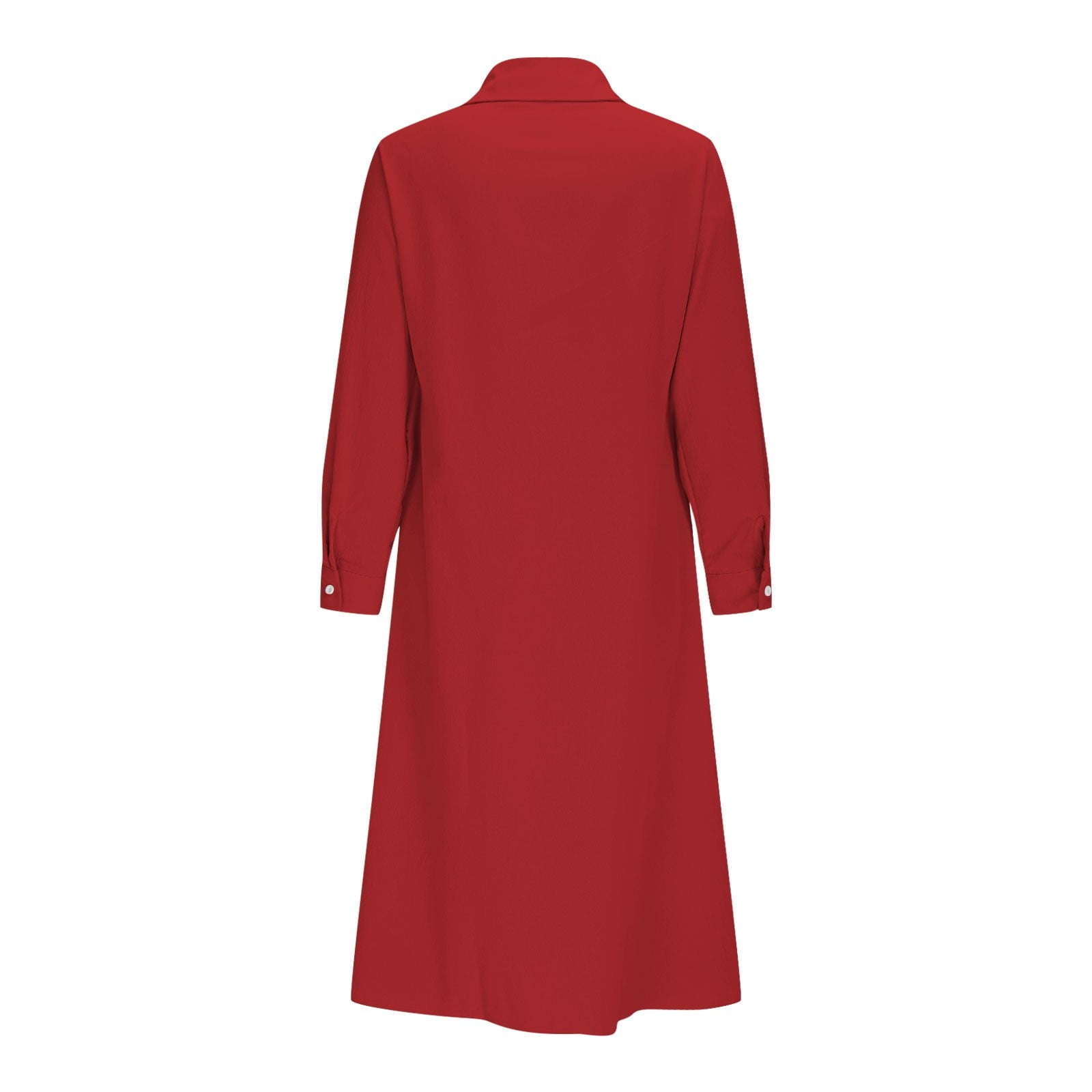 Yghzkop Women Temperament Dress V Neck Button Down Ankle Length Quarter Sleeve Elegant office Chic Minimalist Modern Feminine Fall Layering Staple